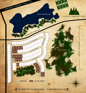 Anthem Map - Homesites to Build Custom Home - Copper Homes